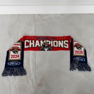 Newest in Package Florida Panthers Stanley Cup Champs 2024/25 REIGN ON NHL Scarf